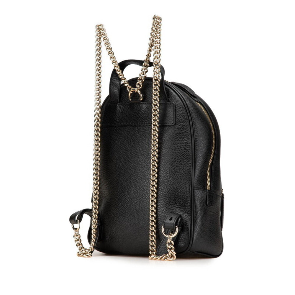 Gucci Soho Black Leather Interlocking GG Backpack